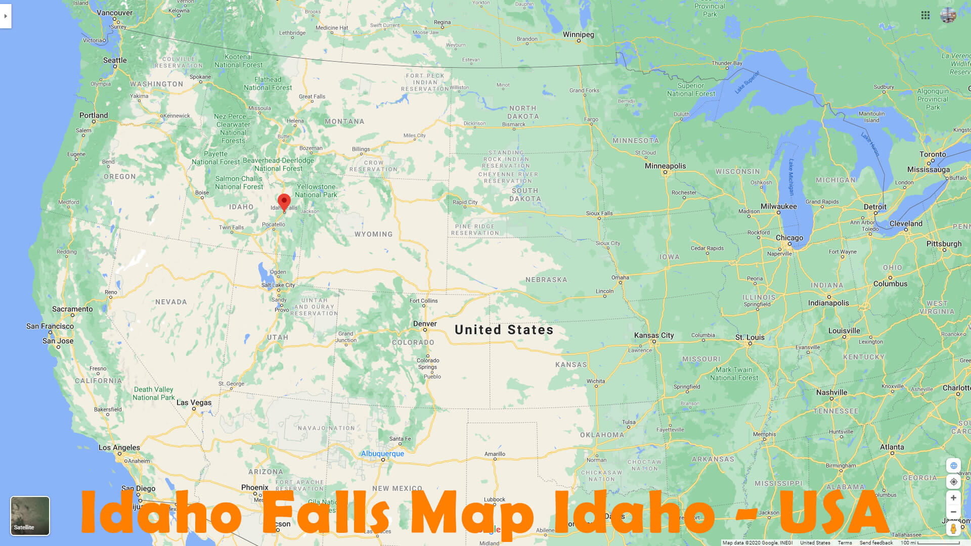 Idaho Falls Map Idaho   USA